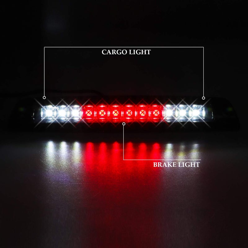 ILONPA Black Housing Smoke Lens LED 3rd Brake Light Cargo Light High Mount Stop Brake Light for 1994-2001 Dodge Ram 1500 2500 3500 - Image 3